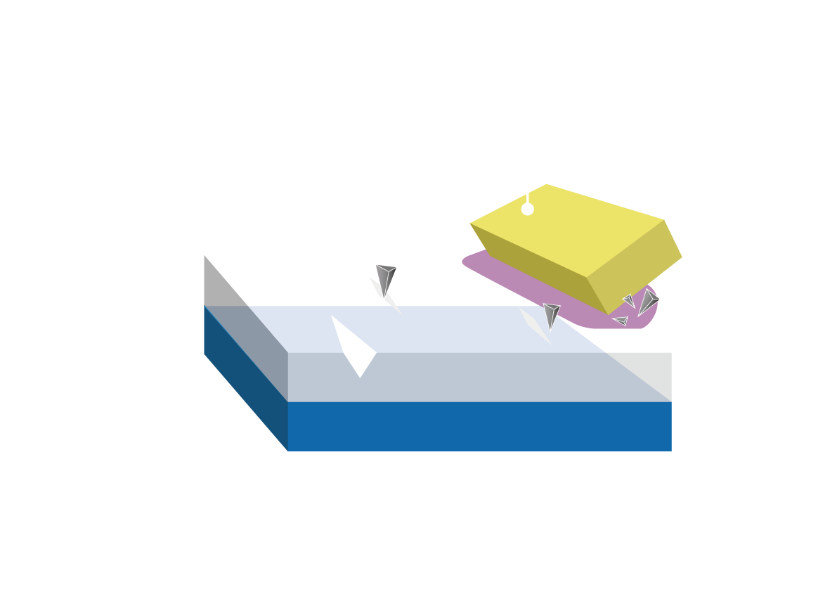 汚れをかき取る