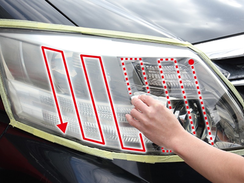 液を塗る（日陰で作業）