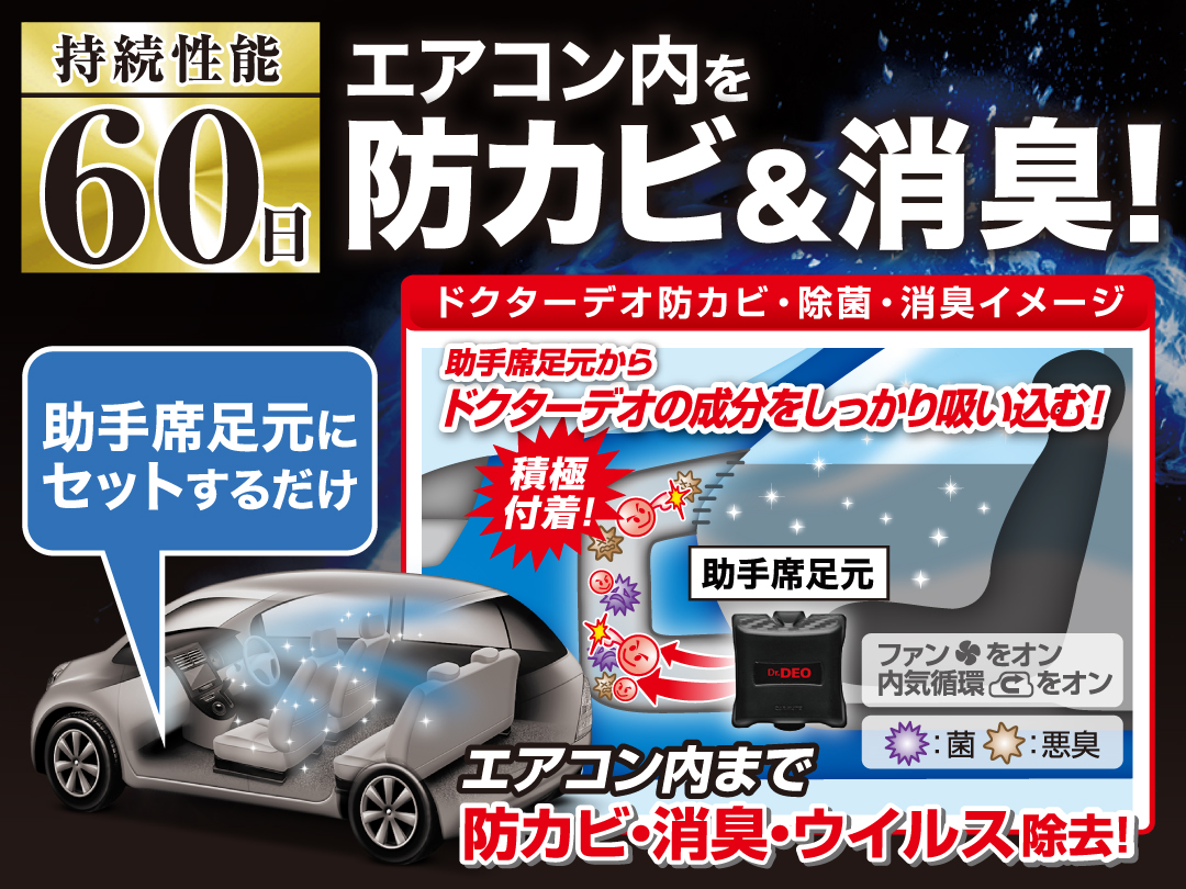 ドクターデオプレミアム 足元取付タイプ 防カビ（持続60日）