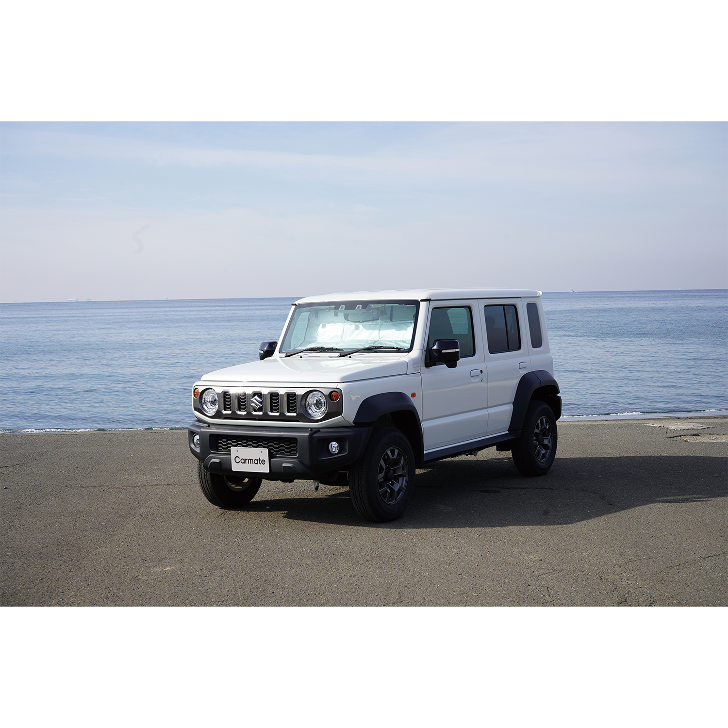 ジムニー専用，サンバイザー取付，サンシェード, シルバー×ブラック